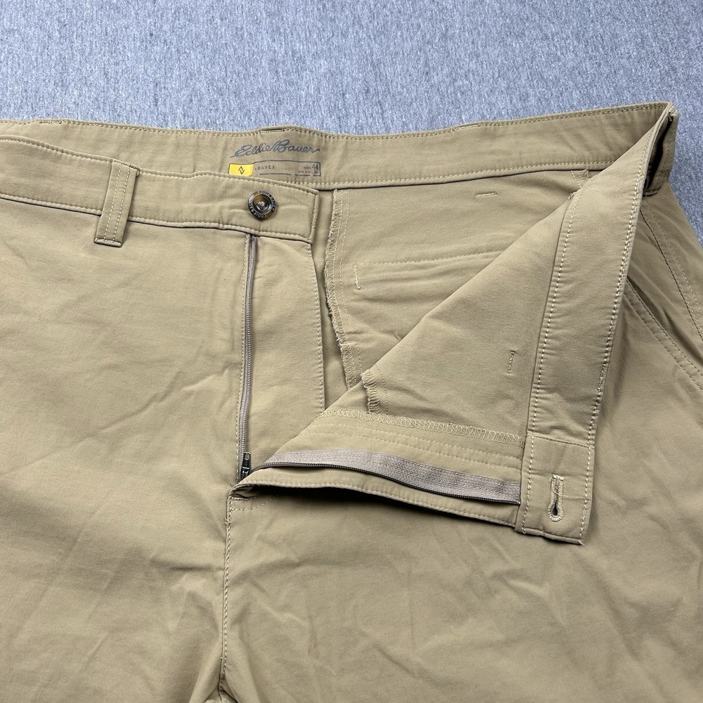 Eddie Bauer Travex Shorts Men's 44 Khaki Flat Front 10" Inseam Outdoor Hiking - Picture 7 of 15